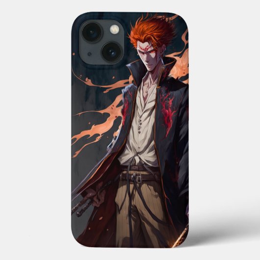 Dark iPhone 13 Case mit Bold Anime Inspiriert (Rückseite)