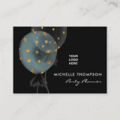 Dark Iridescent Balloons Event Coordinator Busine Visitenkarte (Vorderseite)