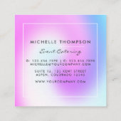 Dark Iridescent Balloons Event Coordinator Quadratische Visitenkarte (Rückseite)