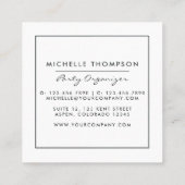 Dark Iridescent Balloons Event Coordinator Square Quadratische Visitenkarte (Rückseite)