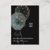 Dark Iridescent Balloons Event Coordinator Visitenkarte (Vorderseite)