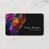 Dark Iridescent Balloons Event Industry QR Code Visitenkarte (Vorderseite)