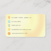 Dark Iridescent Balloons Event Planner QR Code Visitenkarte (Rückseite)