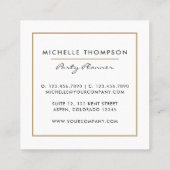 Dark Iridescent Balloons Party Planner Quadratische Visitenkarte (Rückseite)