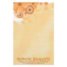 Dark Ivory Gold Hibiskus Florist Schreibpapier