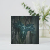 Dark Ivy Leaf Nature Foto Card (Stehend Vorderseite)