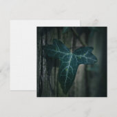 Dark Ivy Leaf Nature Foto Card (Vorne/Hinten)