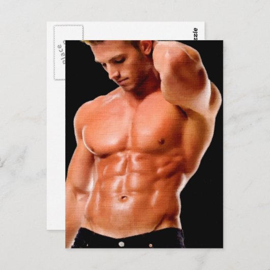 Dark Jeans Hunk Postkarte (Vorne/Hinten)