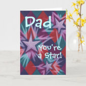 Dark Jester 'Vater Du bist ein Star!' Grüße Karte (Gelbe Blume)