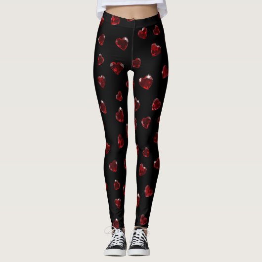 Dark Jeweled Heart Leggings (Vorderseite)