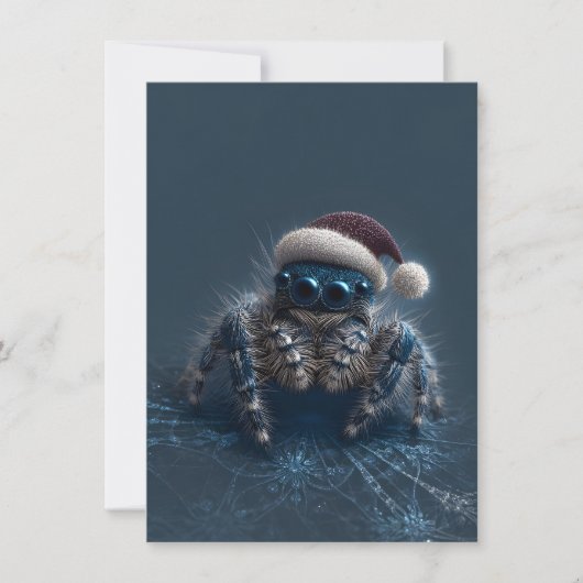 Dark Jumping Spider Christmas Cards Feiertagskarte (Vorderseite)