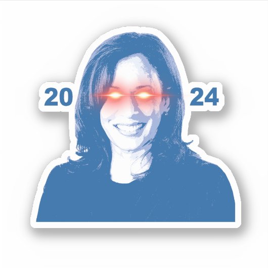 Dark Kamala Harris 2024 Aufkleber (Vorderseite)