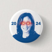 Dark Kamala Harris 2024 Button (Vorderseite)