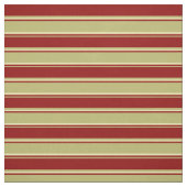 Dark Khaki, Dark Red & Tan Lines Stoff (Muster)