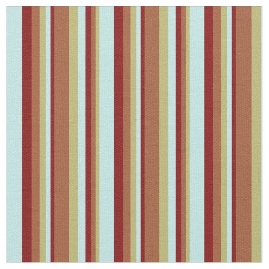 Dark Khaki, Sienna, Maroon und Türkis farbig Stoff (Nahaufnahme)