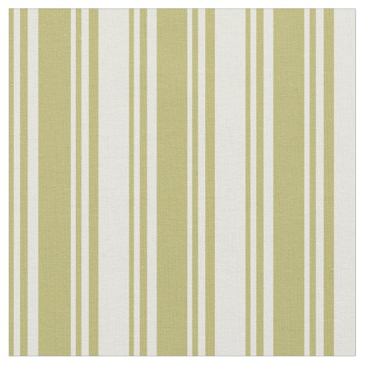 Dark Khaki und Beige farbige Linien Stoff (Nahaufnahme)