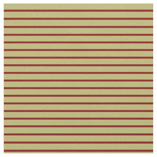Dark Khaki und Maroon Stripes Stoff (Nahaufnahme)