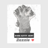 Dark Kitty Army Vinyl Sticker (Blatt)