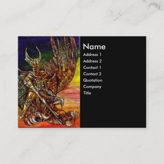 DARK KNIGHT Black Visitenkarte (Vorderseite)