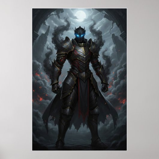 Dark Knight of the Burning Realm Art Poster (Vorne)