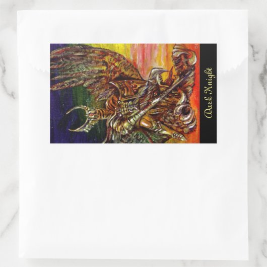 Dark Knight Rechteckiger Aufkleber (Tasche)