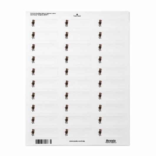 Dark Labrador Address Label (Vorne)