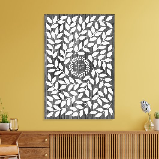 Dark Laurel - 150 Signature Leinwand Guest Book (Insitu (Wohnzimmer))