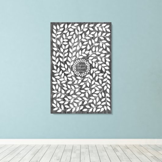 Dark Laurel - 250 Signature Leinwand Guest Book (Insitu (Holzboden))