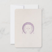 Dark Lavender Wedding INFO William Morris Einladung (Rückseite)