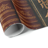Dark Leather Book Spines Book Lovers Geschenkpapier (Rolleneckpunkt)