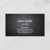 Dark Leather Texture Beer Bar/Pub Business Card Visitenkarte (Rückseite)