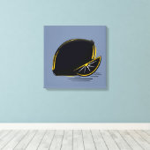 Dark Lemon – Minimal Graphic Art  Leinwanddruck (Insitu (Holzboden))