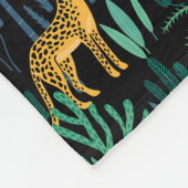 Dark Leopard Jungle Fleece Blanket (Ecke)