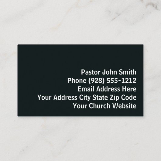 Dark Light Empty Tomb Three Crosses Pastor Visitenkarte (Rückseite)