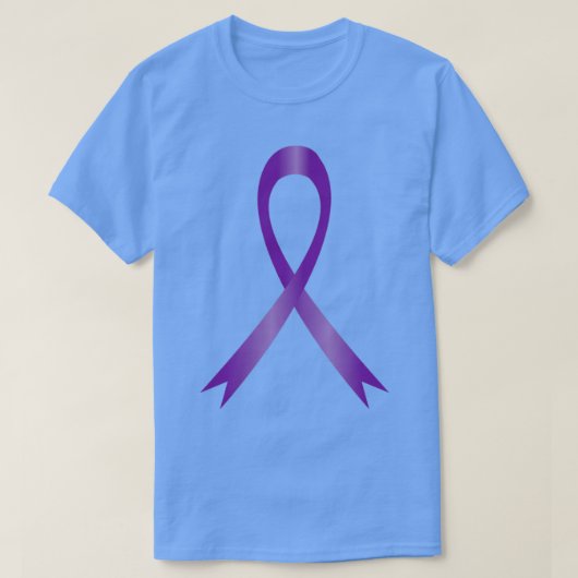 Dark Lila Awareness Ribbon T-Shirt (Design vorne)