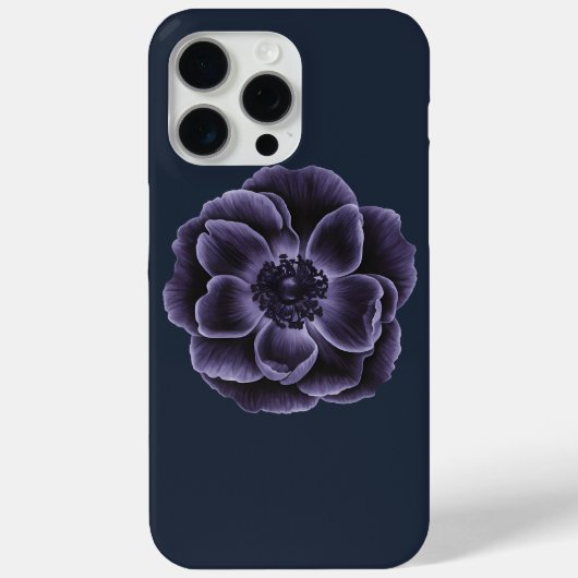 Dark Lila Bloom Botanic Art Design Case-Mate iPhone Hülle (Rückseite)