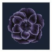 Dark Lila Bloom Botanic Art Design Poster (Vorderseite)