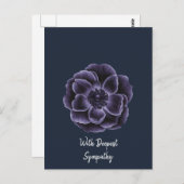 Dark Lila Bloom Botanic Art Design Postkarte (Vorne/Hinten)