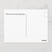 Dark Lila Bloom Botanic Art Design Postkarte (Rückseite)