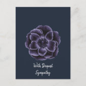 Dark Lila Bloom Botanic Art Design Postkarte (Vorderseite)