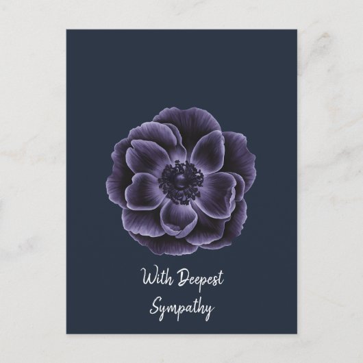 Dark Lila Bloom Botanic Art Design Postkarte (Vorderseite)