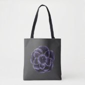 Dark Lila Bloom Botanic Art Design Tasche (Vorderseite)