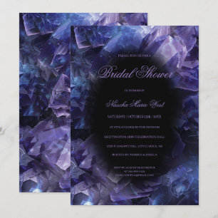 Dark Lila Boho Hexen Crystals Brautparty Einladung