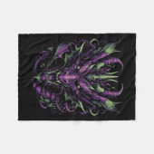 Dark Lila Dragon Head Demon Fantasy Gothic Men W Fleecedecke (Vorderseite (Horizontal))