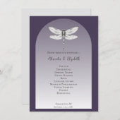 Dark Lila Dragonfly-Hochzeitsprogramm (Vorne/Hinten)