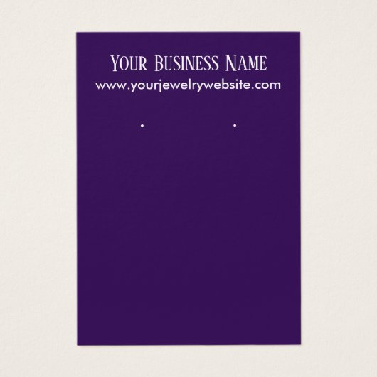 Dark Lila Earring Display Cards (Vorderseite)