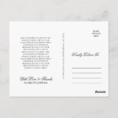 Dark Lila Floral Boho Gothic Wedding Vielen Dank Postkarte (Rückseite)