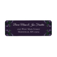 Dark Lila Floral Elegant Wedding Gothic