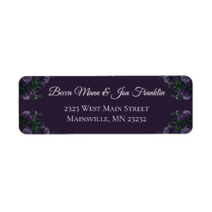 Dark Lila Floral Elegant Wedding Gothic
