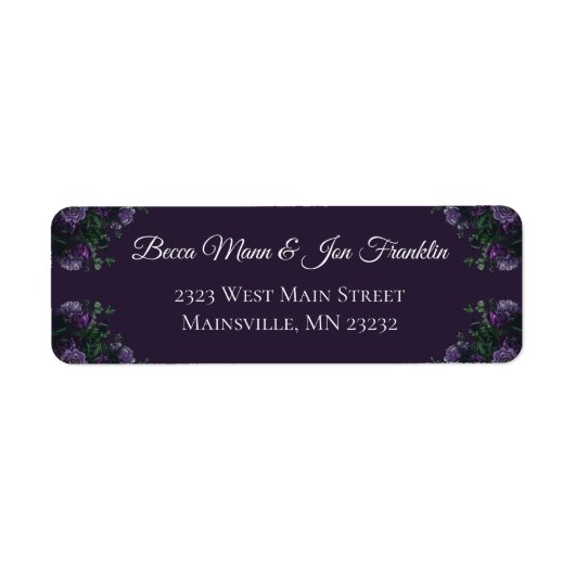 Dark Lila Floral Elegant Wedding Gothic (Vorne)